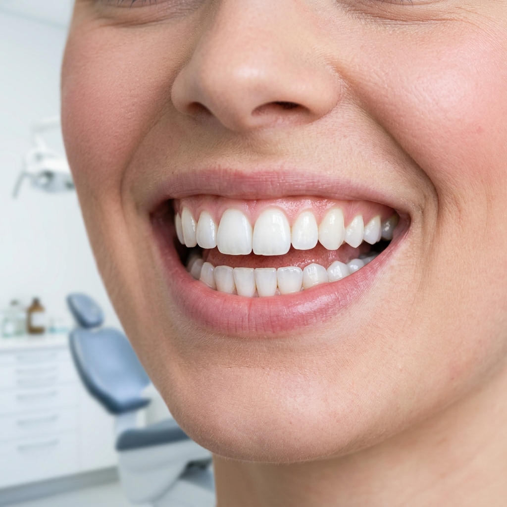Before porcelain veneers: chipped and discoloured teeth