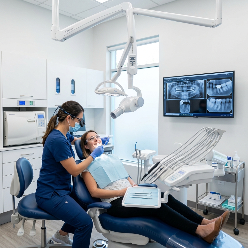 After dental implants: complete natural-looking full smile